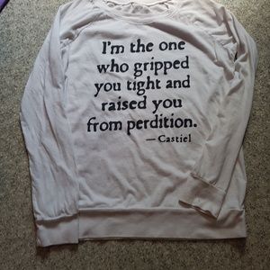 Supernatural Castiel oversized long sleeve tshirt